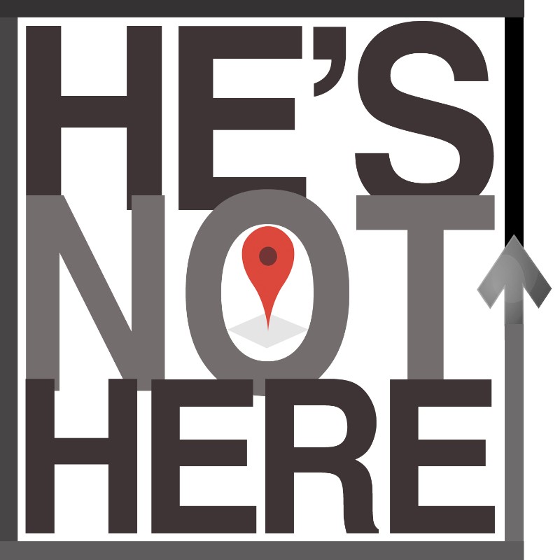 He's Not Here logo